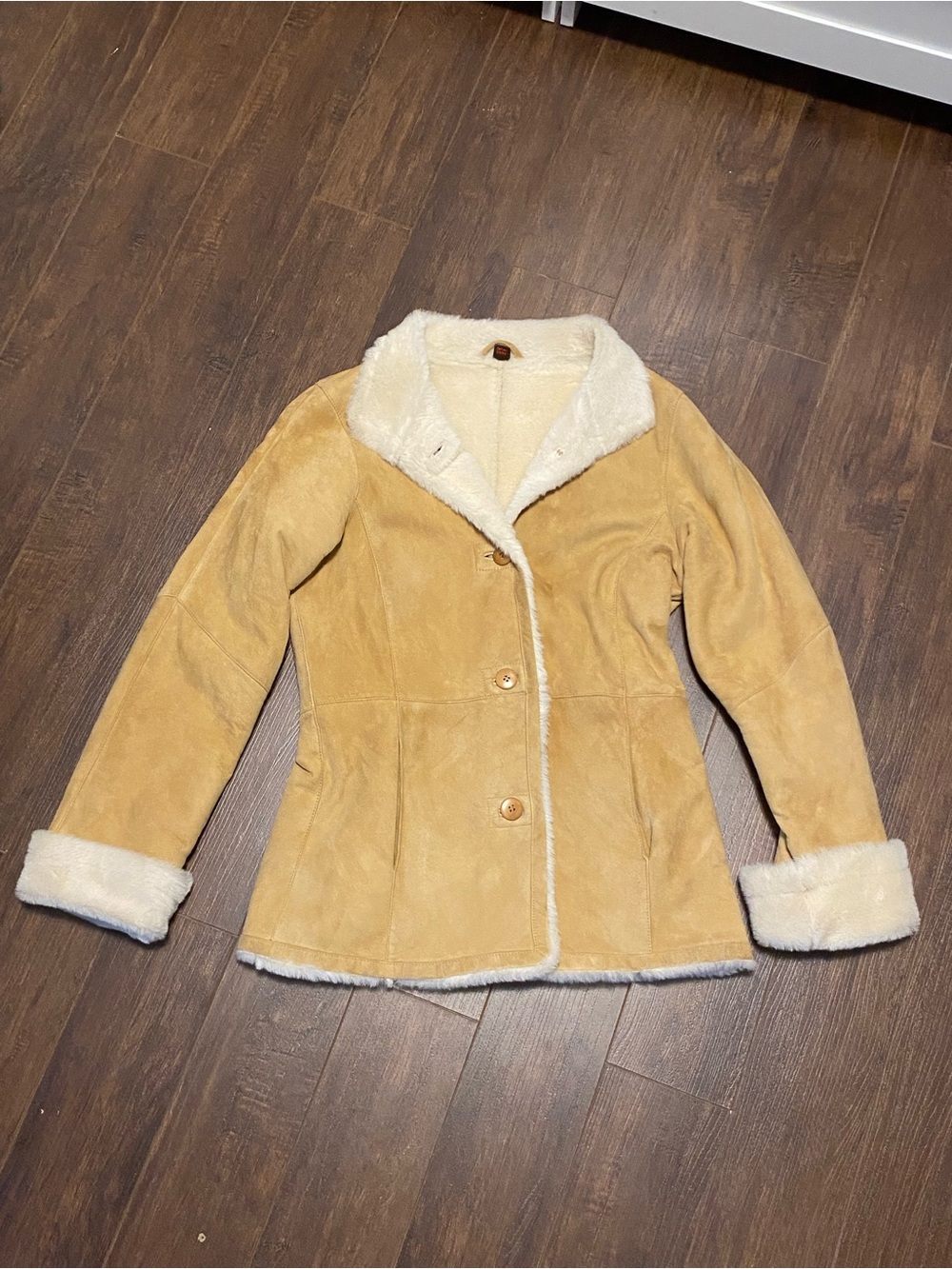 Vintage Danier Penny Lane Suede Shearling-Trim Jacket